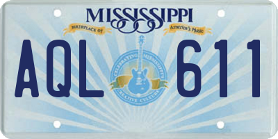 MS license plate AQL611