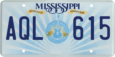 MS license plate AQL615