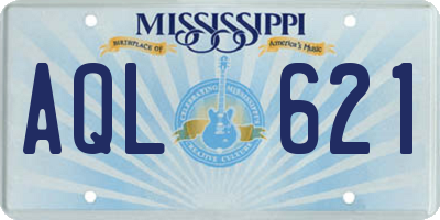 MS license plate AQL621