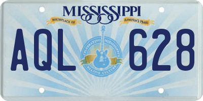 MS license plate AQL628