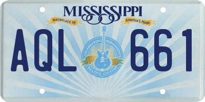 MS license plate AQL661