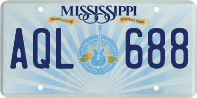 MS license plate AQL688