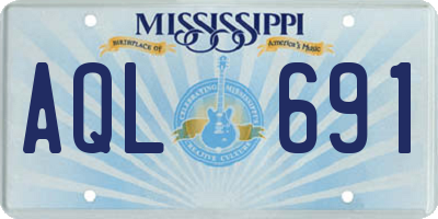 MS license plate AQL691