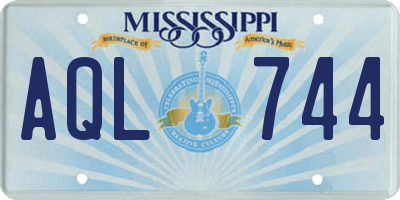 MS license plate AQL744