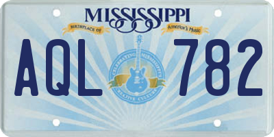 MS license plate AQL782