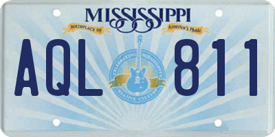 MS license plate AQL811