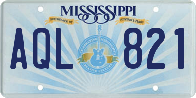 MS license plate AQL821