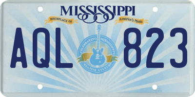 MS license plate AQL823