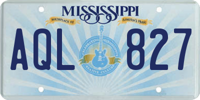 MS license plate AQL827
