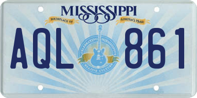 MS license plate AQL861