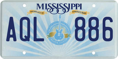 MS license plate AQL886