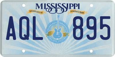 MS license plate AQL895