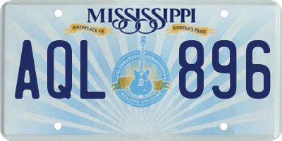 MS license plate AQL896