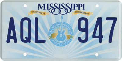 MS license plate AQL947
