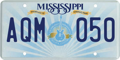 MS license plate AQM050