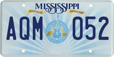 MS license plate AQM052