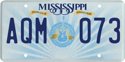 MS license plate AQM073