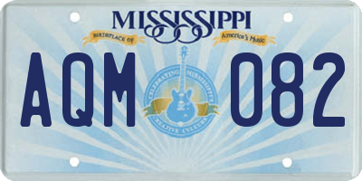 MS license plate AQM082