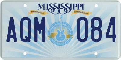 MS license plate AQM084
