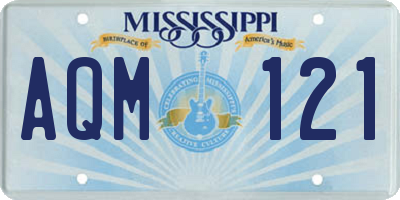MS license plate AQM121
