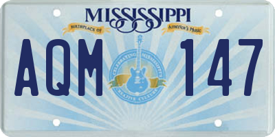 MS license plate AQM147