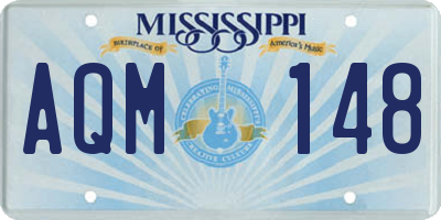 MS license plate AQM148