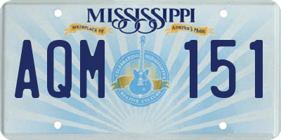 MS license plate AQM151