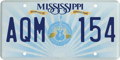 MS license plate AQM154