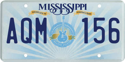 MS license plate AQM156