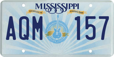 MS license plate AQM157