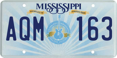 MS license plate AQM163