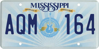 MS license plate AQM164
