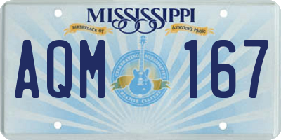 MS license plate AQM167