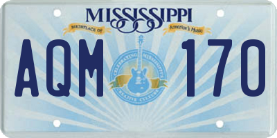 MS license plate AQM170