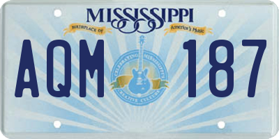MS license plate AQM187