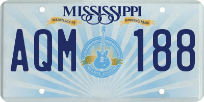 MS license plate AQM188