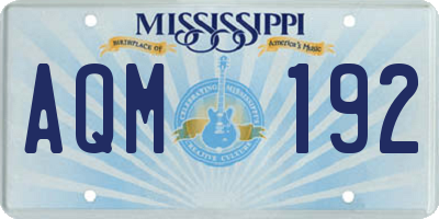 MS license plate AQM192