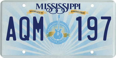 MS license plate AQM197