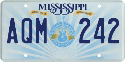 MS license plate AQM242