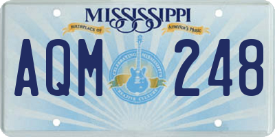MS license plate AQM248