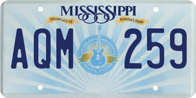 MS license plate AQM259