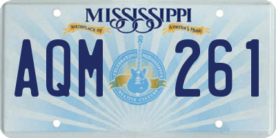 MS license plate AQM261