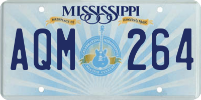 MS license plate AQM264
