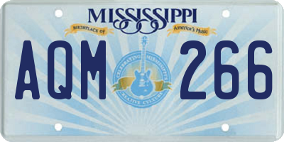 MS license plate AQM266