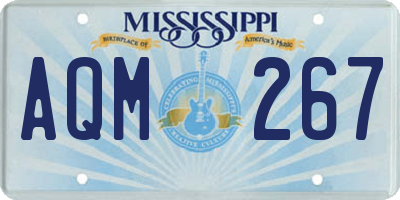 MS license plate AQM267