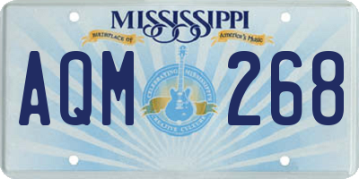MS license plate AQM268