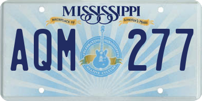 MS license plate AQM277