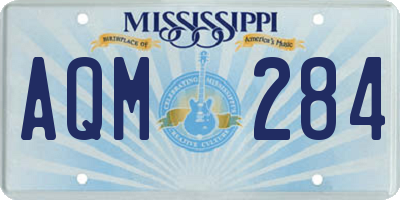 MS license plate AQM284