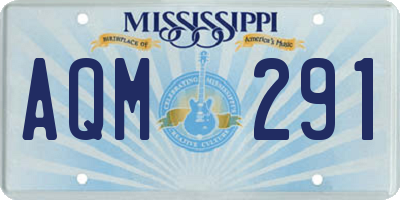 MS license plate AQM291