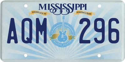 MS license plate AQM296